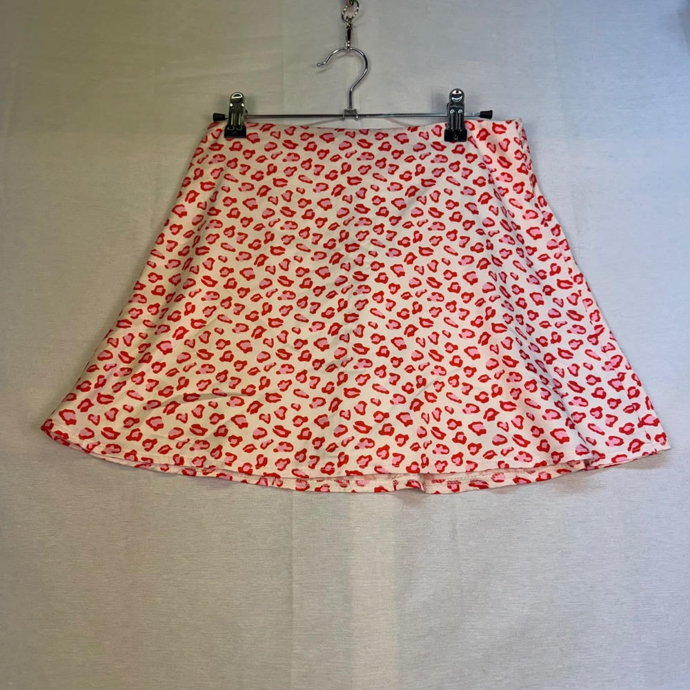 Princess Polly Red Pink Leopard Print Mini Skirt A-Line Size US 4